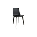 LOTTUS CHAIR BLACK POLYPROPYLENE WITH BLACK OAK WOOD LEGS