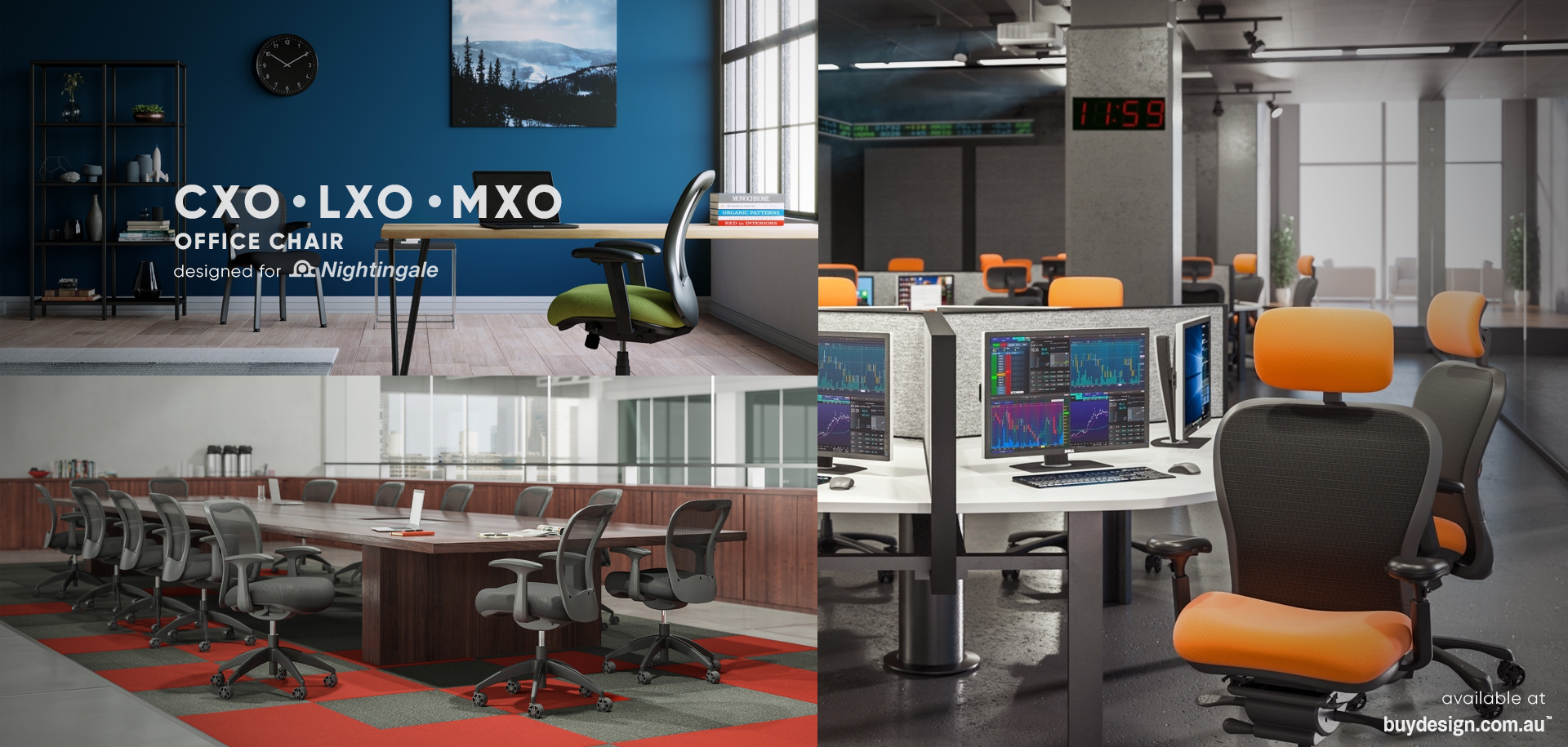 BuyDesign Nightingale LXO, CXO, MXO Office Chairs